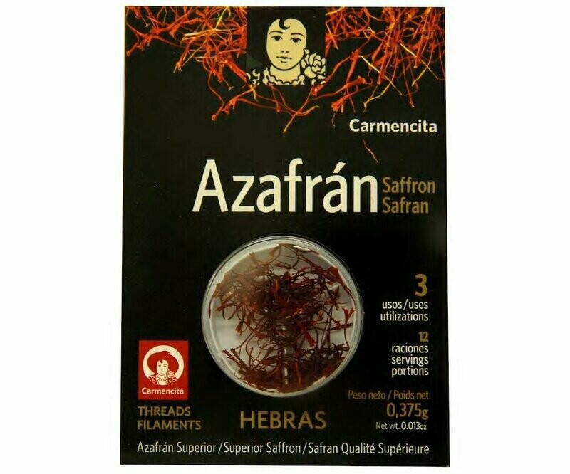Azafrán en hebra CARMENCITA 0,375 g.
