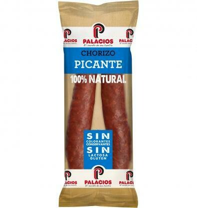 Chorizo picante de categoría extra PALACIOS 250 g.