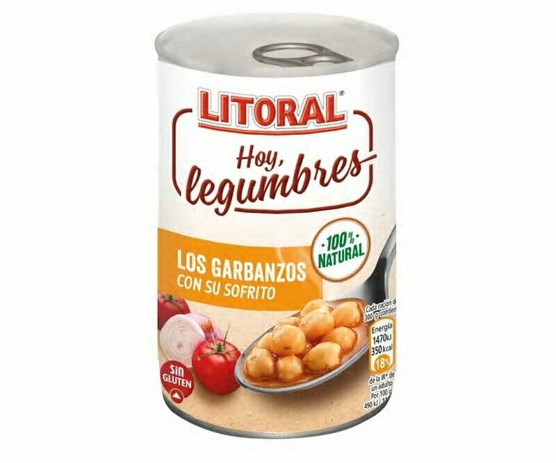 Garbanzos cocinados al estilo de la abuela LITORAL 440 g.
