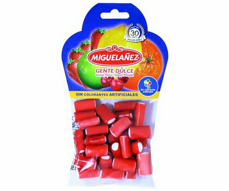 Gominolas sabor a fresa con nata MIGUELAÑEZ bolsa 150 g.