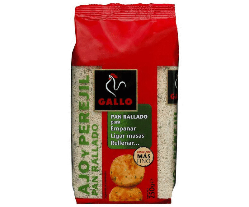 Pan rallado ajo y perejil GALLO 250 gr.