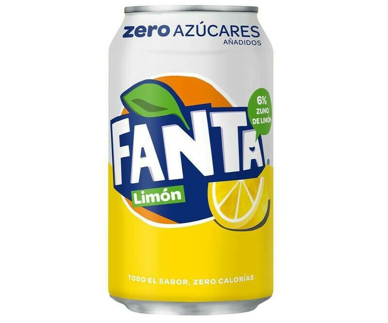 FANTA limón ZERO lata de 33 cl.