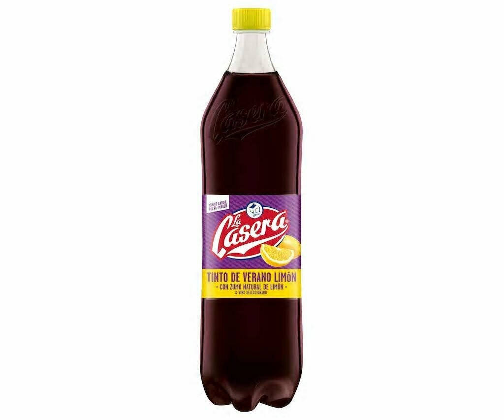 Tinto de verano con zumo de limón LA CASERA botella de 1,5 l.