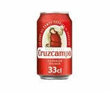 Cerveza rubia CRUZCAMPO lata 33 cl.