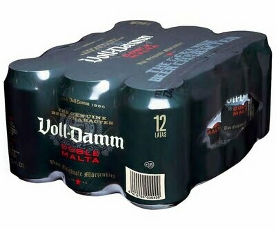 Cerveza doble malta VOLL DAMM pack de 12 latas de 33 cl.