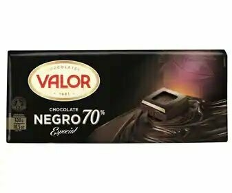 Chocolate negro 70% cacao especial VALOR 300 g.
