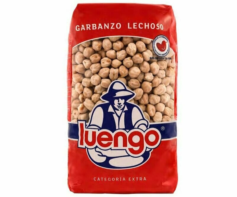 Garbanzo lechoso LUENGO paquete de 1 kg.