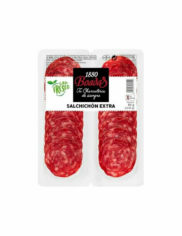 Salchichón loncheado BOADAS 2 x 40 g.