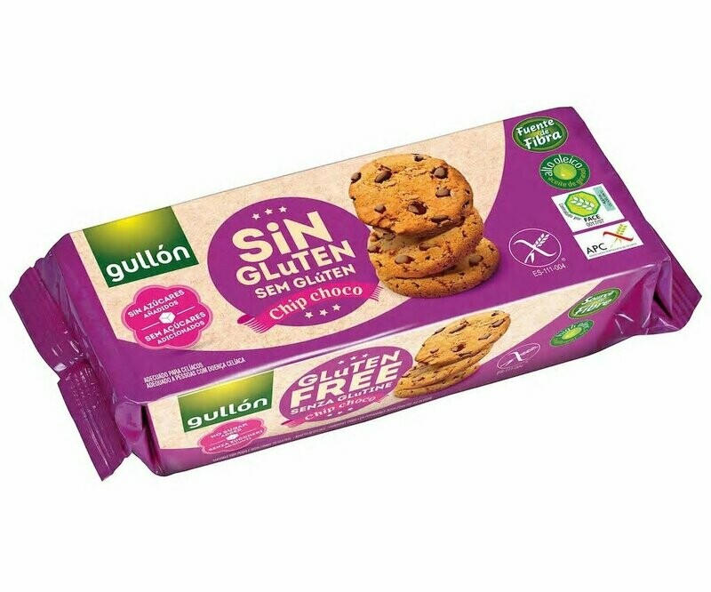 Galletas con pepitas de chocolate sin gluten GULLÓN 130 g.