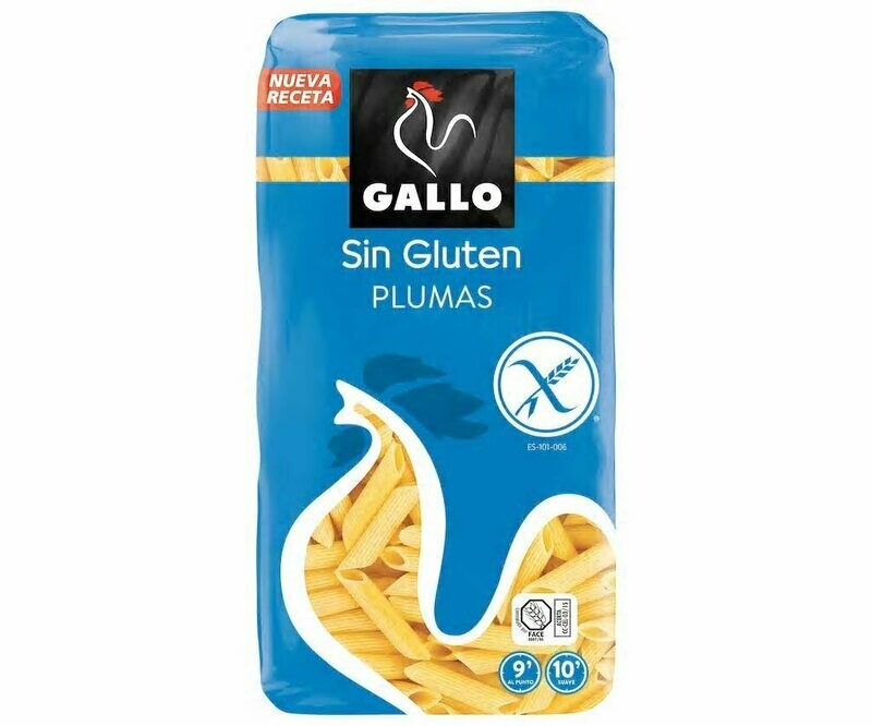 Pasta plumas sin gluten GALLO, 500 g.