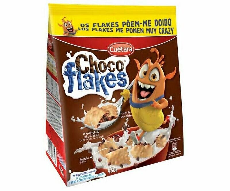 Galleta con arroz inflado chocolateado CHOCO FLAKES 450 g.