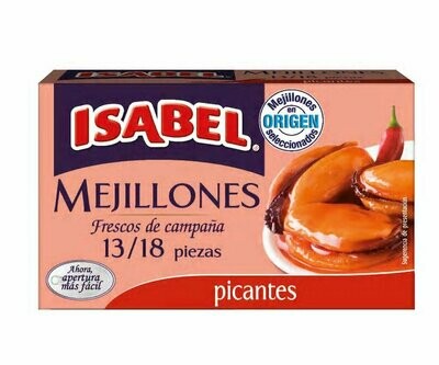 Mejillones picantes 13/18 piezas ISABEL 69 g.