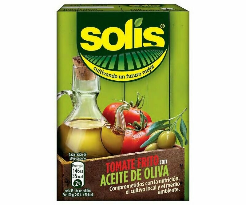 Tomate frito con aceite de oliva SOLÍS brik de 400 g.