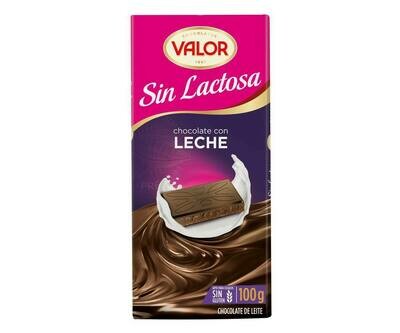 Chocolate con leche sin lactosa VALOR 100 g