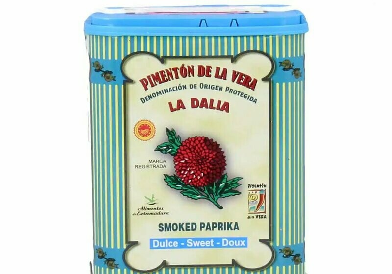 Pimentón de la Vera dulce LA DALIA lata de 125 g.