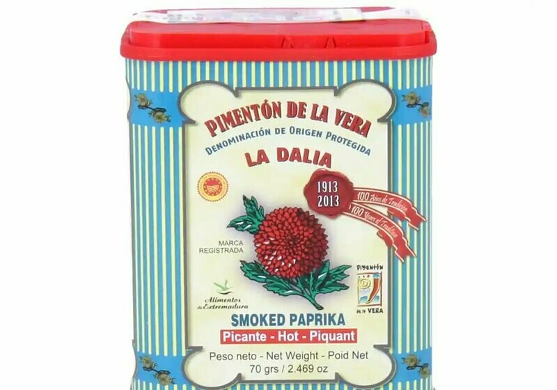 Pimentón de la Vera picante LA DALIA lata de 125 g.