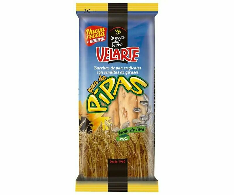 Palitos de pan crujiente con pipas VELARTE 65 g.
