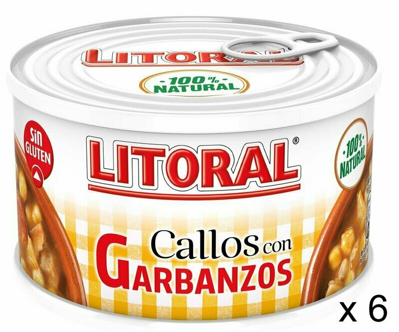 Callos con garbanzos LITORAL 380 g. Pack de 6 un.