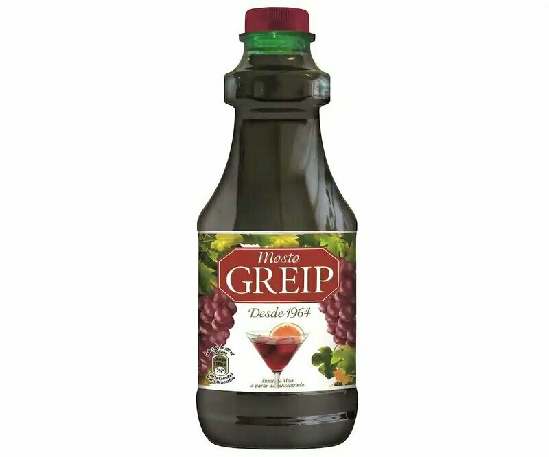 Mosto de uva tinto GREIP botella 1 l.