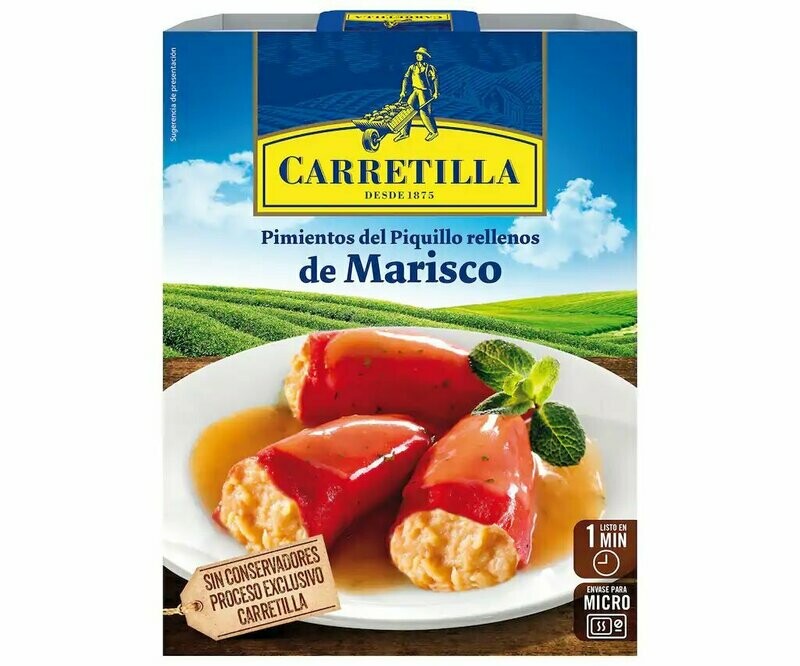 Pimientos rellenos de marisco CARRETILLA 280 g.