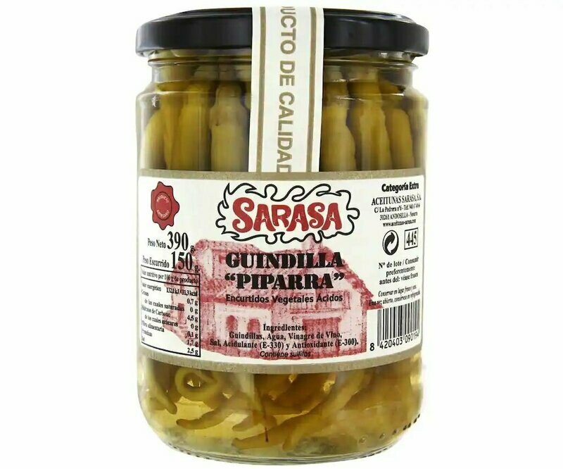 Guindillas en vinagre SARASA 150 g.