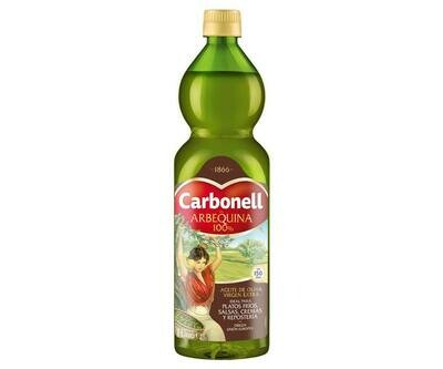 Aceite de oliva virgen extra 100% arbequina CARBONELL botella de 1 l.