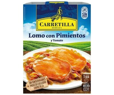 Lomo con pimientos y tomate CARRETILLA 250 g.