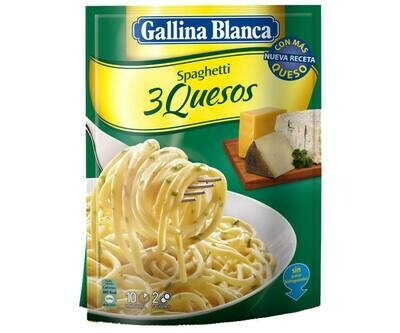 Espaguetis con 3 quesos y gorgonzola GALLINA BLANCA sobre de 175 g.