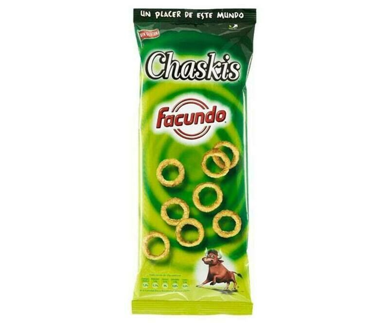 Snack de aros de maíz CHASKIS bolsa de 100 g.