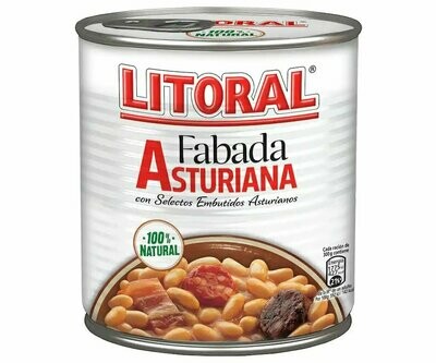 Fabada Asturiana con selectos embutidos asturianos LITORAL lata de 865 g.