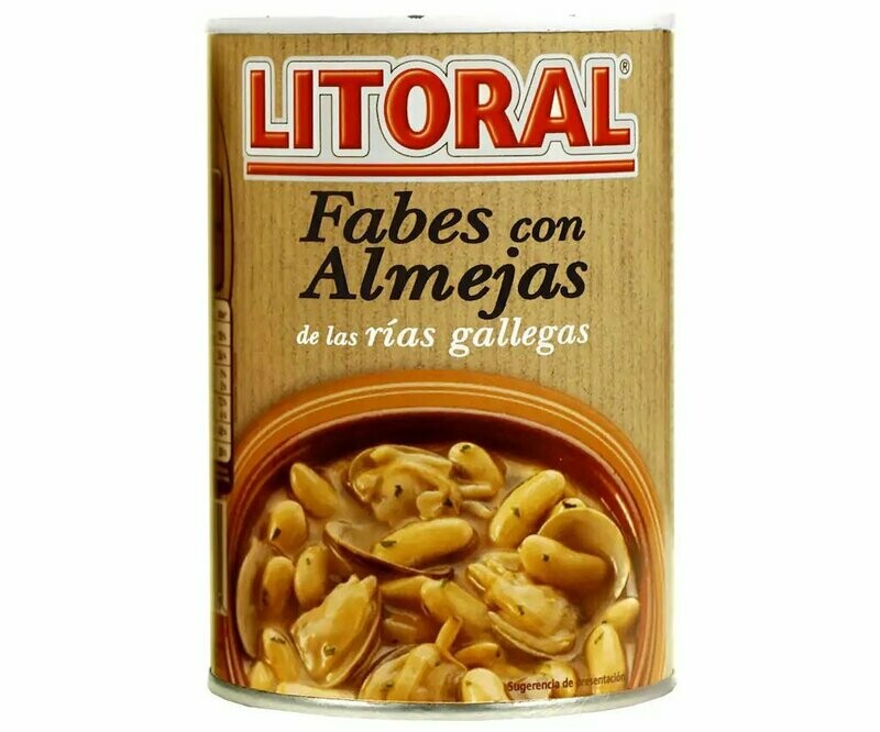 Fabes con almejas LITORAL lata de 440 g.