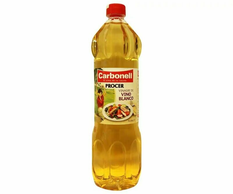 Vinagre de vino blanco CARBONELL botella de 1 l