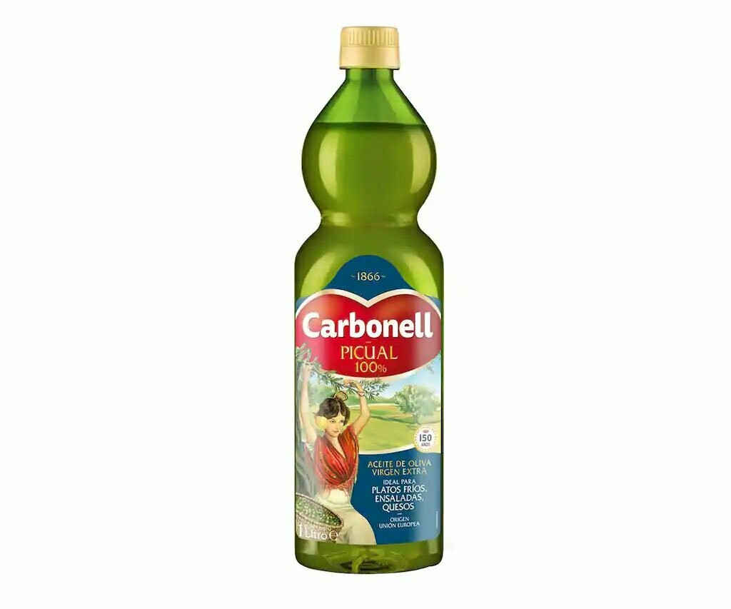 Aceite de oliva virgen extra 100% picual CARBONELL botella de 1 l.