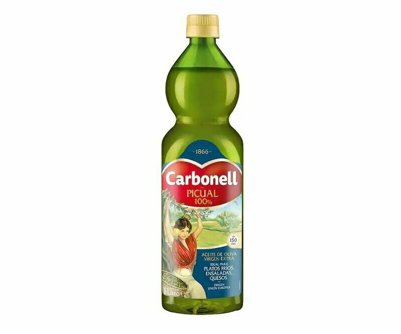 Aceite de oliva virgen extra 100% picual CARBONELL botella de 1 l.