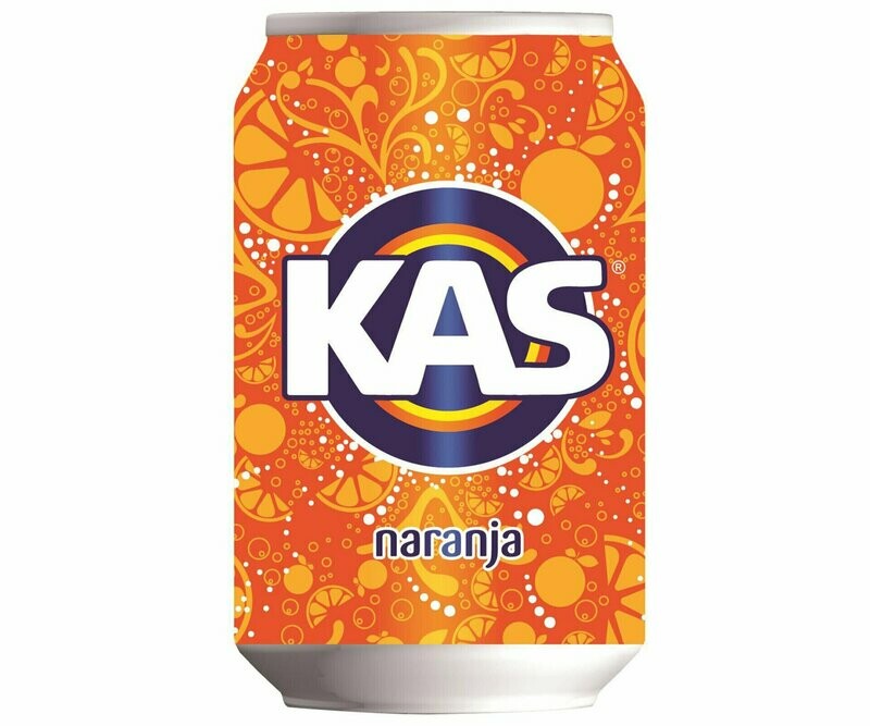 Refresco de naranja KAS lata de 33 cl.