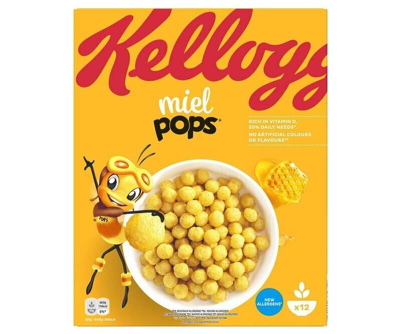 Cereales con miel KELLOGG'S MIEL POPS 375 g.