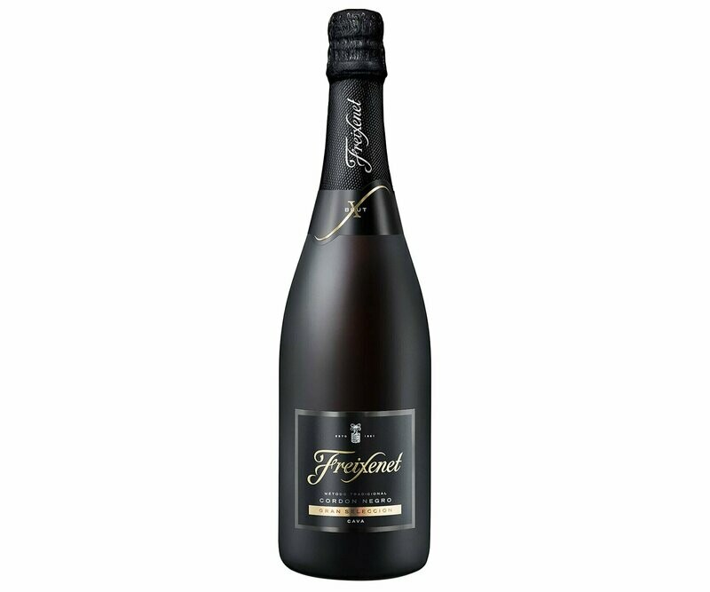 Cava brut FREIXENET Cordón negro Gran selección botella de 75 cl.