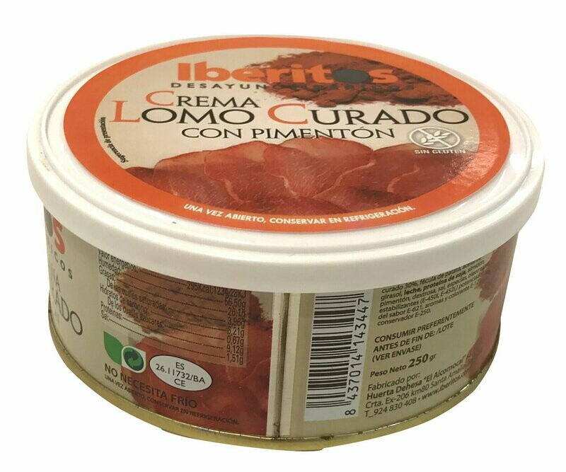 Crema de lomo curado con pimentón IBERITOS 250 g.
