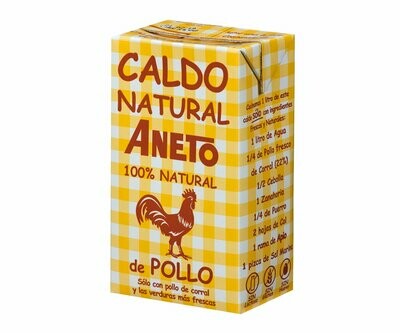 Caldo de pollo de corral con verduras natural ANETO 1 l.
