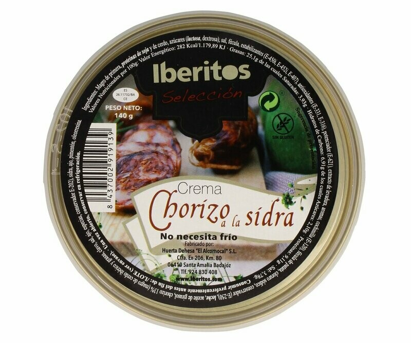 Crema de chorizo a la sidra IBERITOS lata 140 g