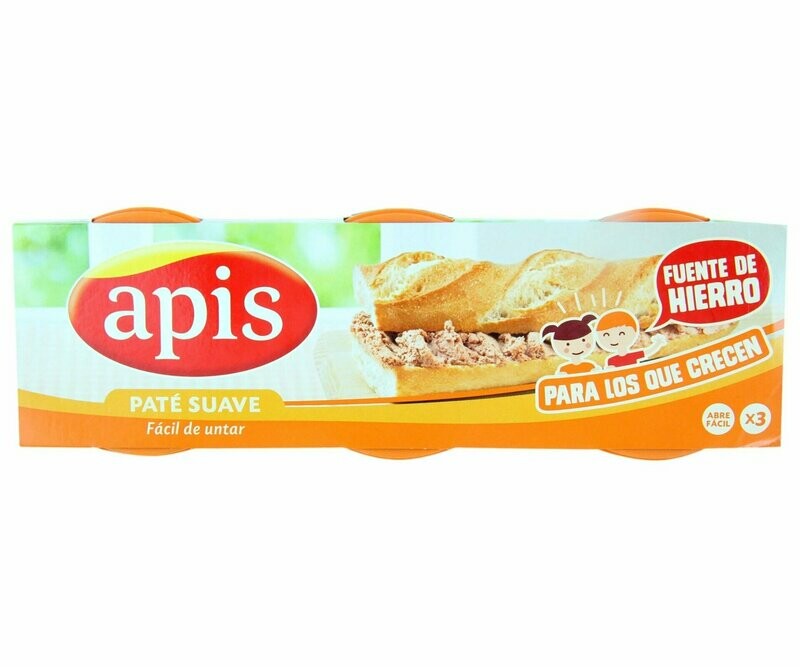 Paté de hígado de cerdo APIS 3 uds x 80 g.