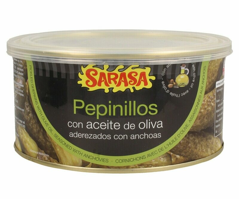 Pepinillos aderezados con anchoa SARASA 550 G.