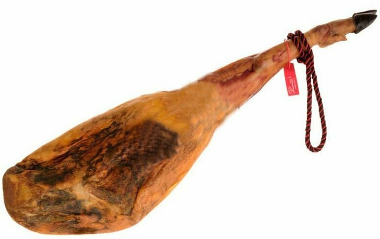 Jamón ibérico de bellota (50% raza ibérica)de Guijuelo, Salamanca. 7-8 kg. Peso aproximado.