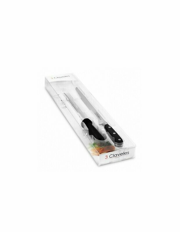 Pack Cuchillo Jamonero + Chaira 3 Claveles
