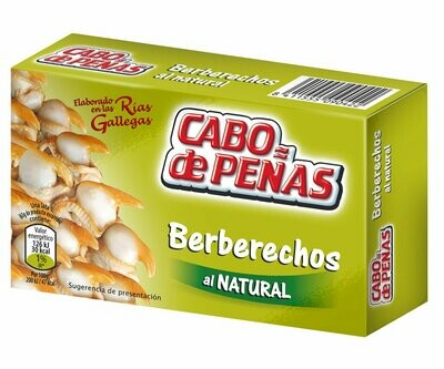 Berberechos al natural CABO DE PEÑAS, lata de 63 g.