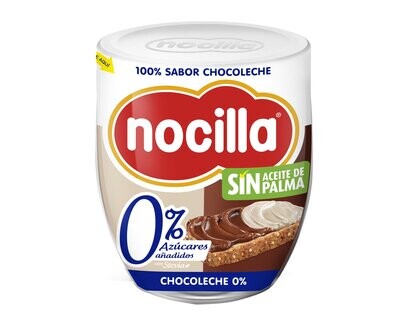 Crema de cacao y leche con avellanas sin azúcares añadidos NOCILLA 180 g.