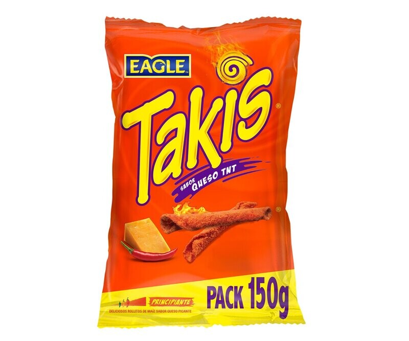 Snack de maíz rollitos de queso TAKIS 150 g.