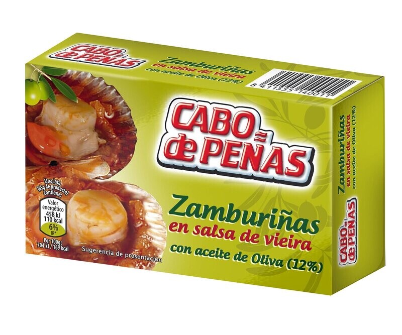 Zamburiñas en salsa vieira CABO DE PEÑAS 65 g.