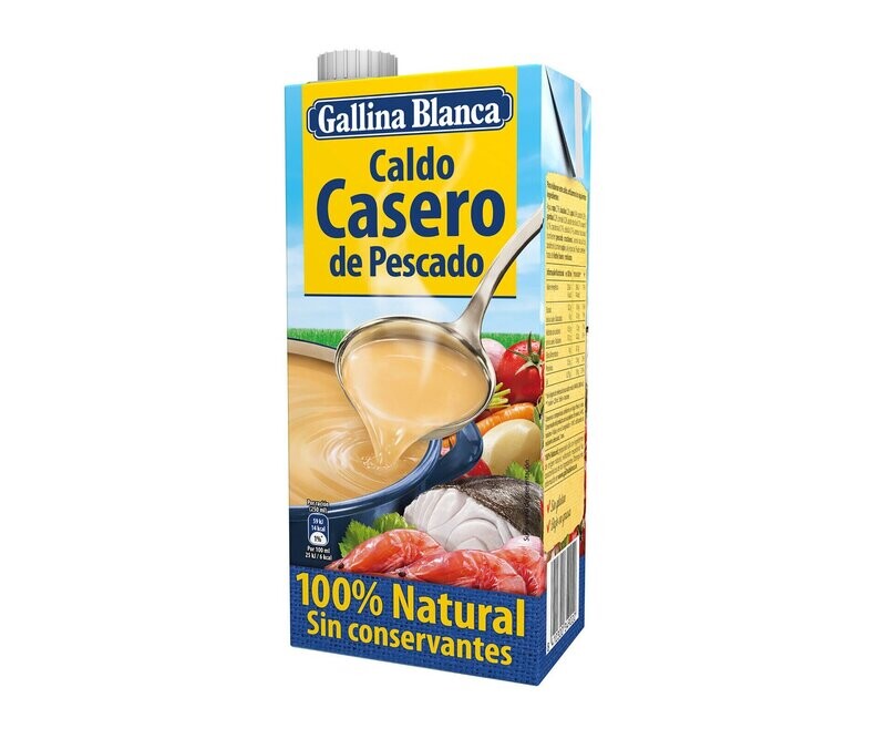 Caldo de pescado 100% natural GALLINA BLANCA brik de 1 l