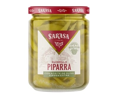 Piparras con aceite de oliva virgen extra SARASA 130 g.